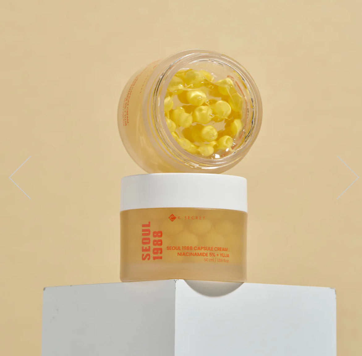 K Secret SEOUL 1988 Capsule Cream with Niacinamide 5% & Yuja Brightening Serum for Anti-aging Brightening Texture Improvement Hydration K Secrect