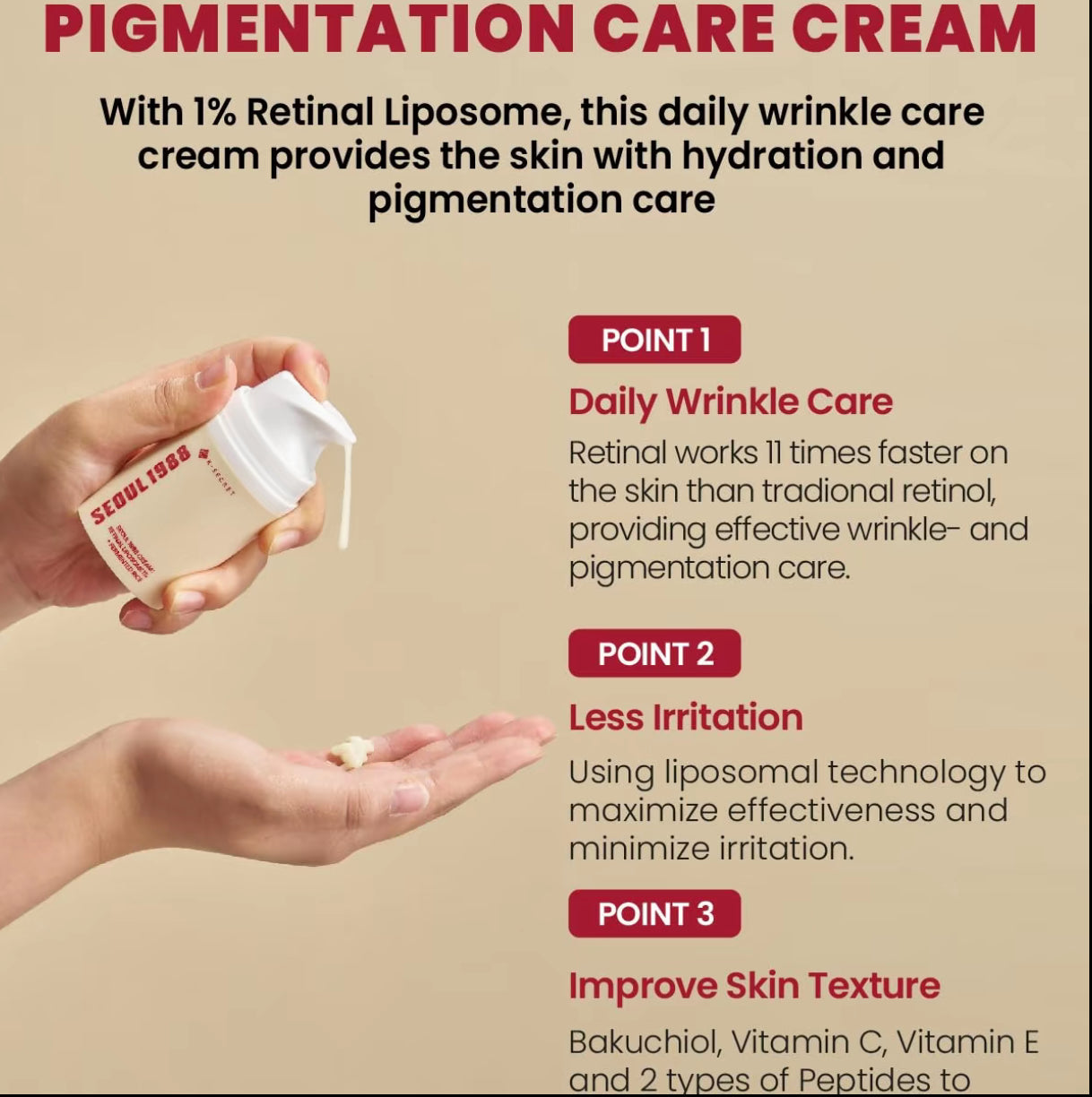K-Secret Seoul 1988 Cream with Retinal Liposome & Fermented Rice for Anti-Aging & Brightening - 50ML K Secrect