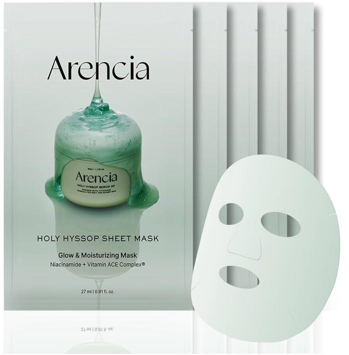 Arencia Holy Hyssop Sheet Mask 5 Pack Arencia