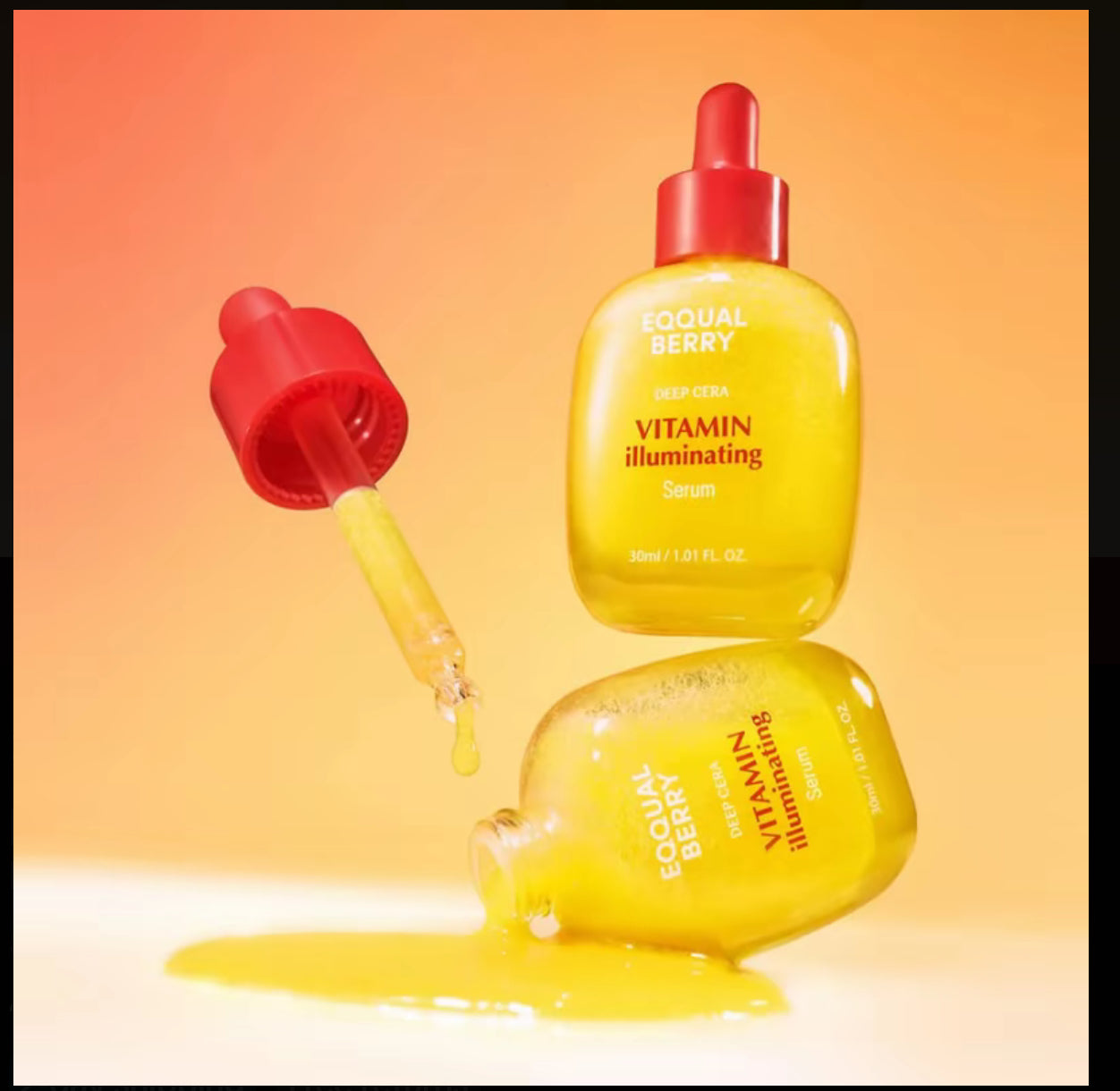 EQQUALBERRY Vitamin C illuminating Serum – Fade Dark Spots, Hydrate & Glow | 40% Acerola, Niacinamide & Hyaluronic Acid | Anti-Aging & Skin Repair – 30ml EQQUALBERRY