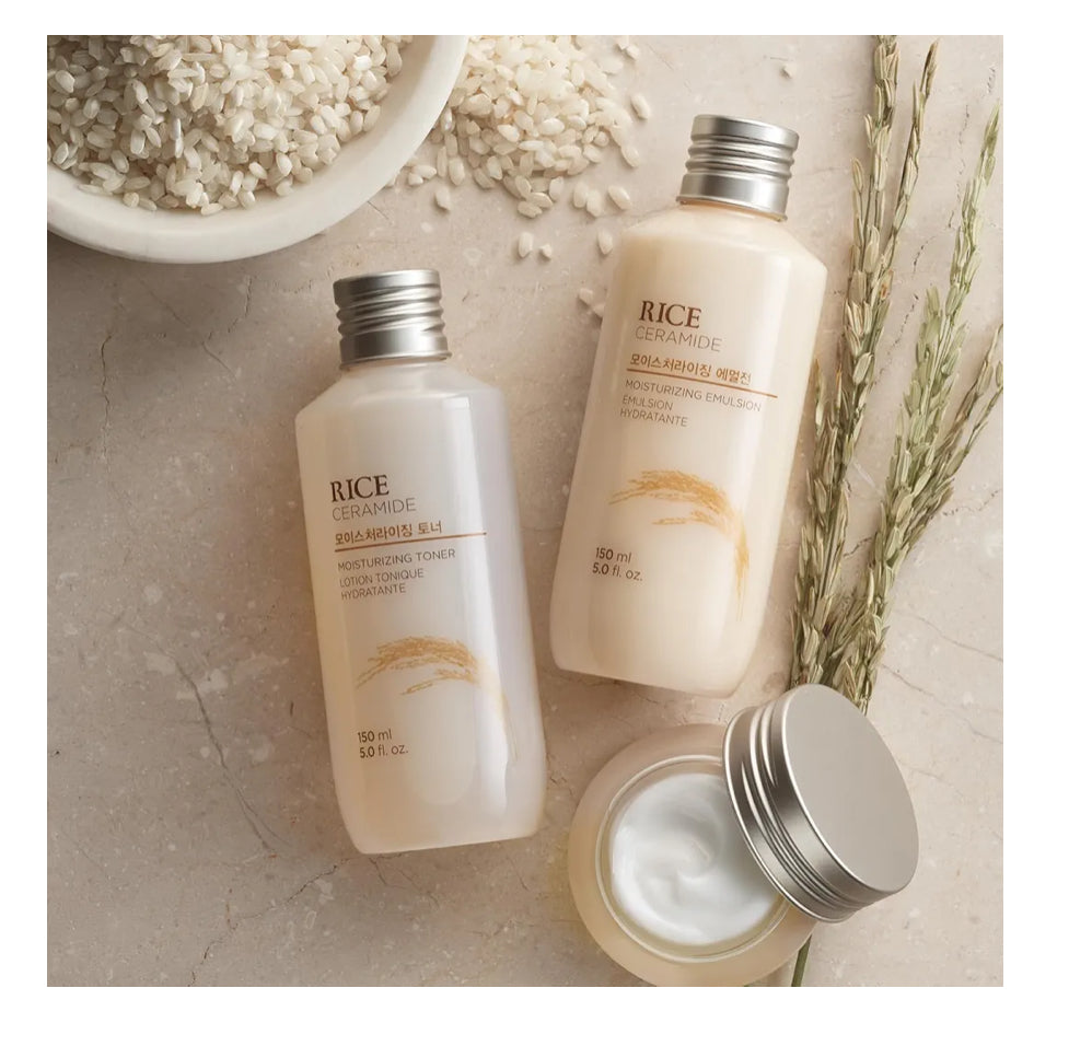 The Face Shop Rice & Ceramide Brightening & Moisturising Trio The Face Shop