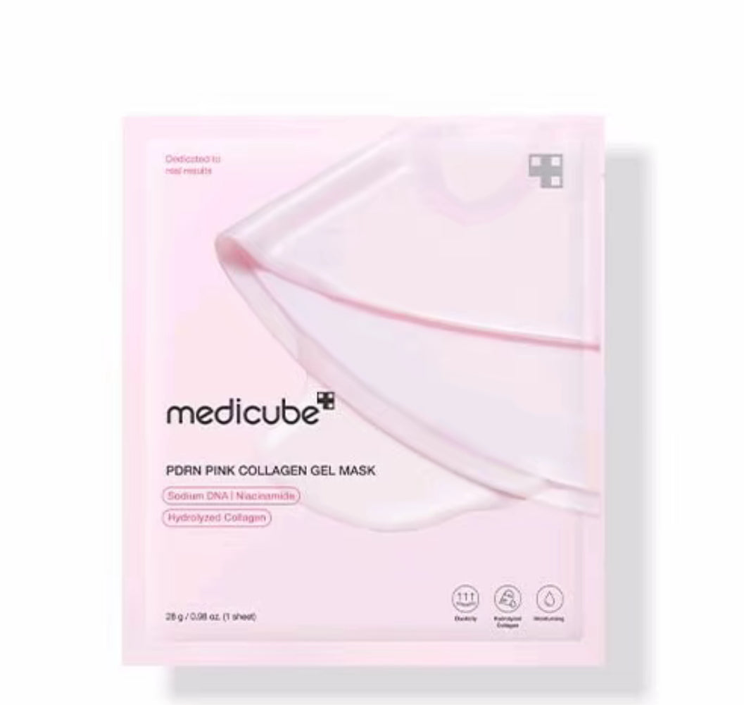 Medicube PDRN Pink Collagen Gel Mask - Overnight Face Mask for Glass Glow Skin Elasticity Hydrating Firming Moisturizing Korean Skincare 28g-1 piece Medicube