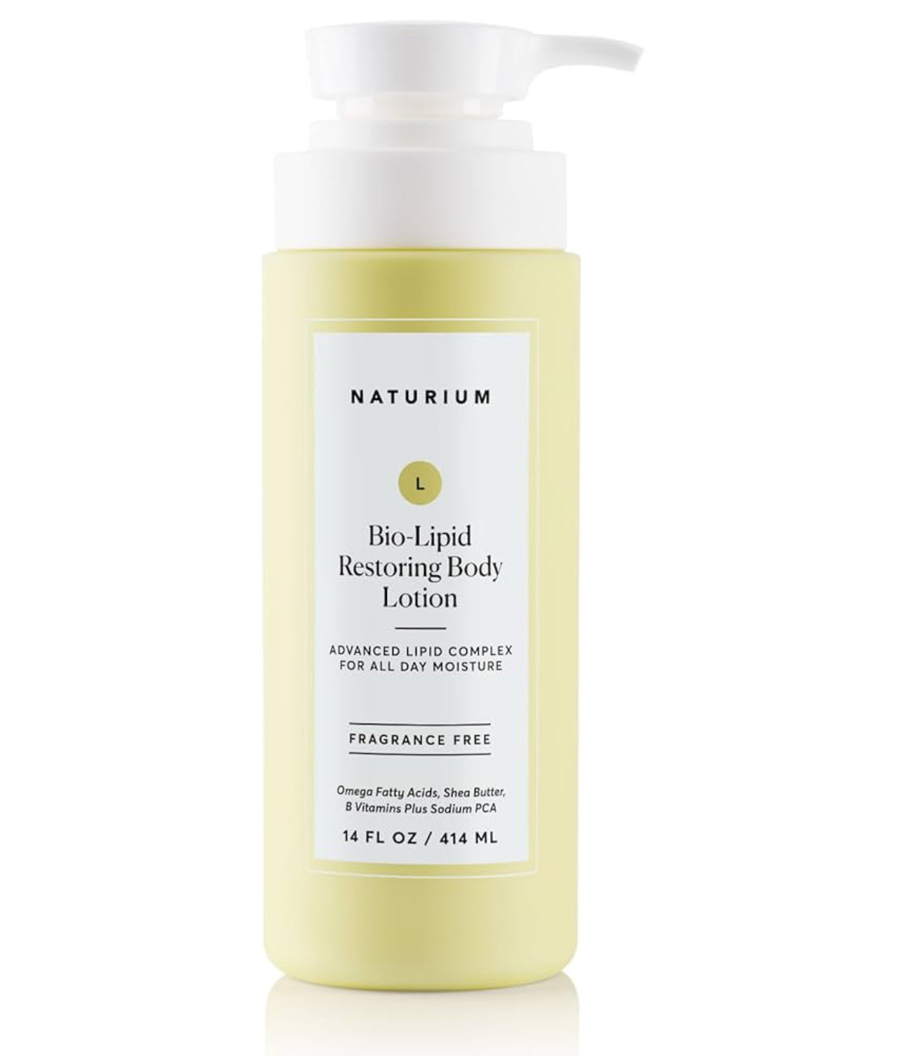 Naturium Bio-Lipid Restoring Moisturizing Body Lotion with Shea Butter, Fragrance Free, 14 oz / 414ml NATURIUM