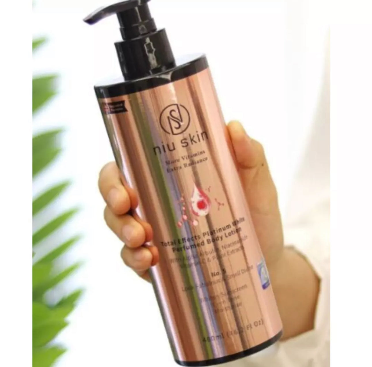 Niu Skin Body lotion with Alpha Arbutin, Niacinamide & Vitamin C - Pink Rose 480ml Niu