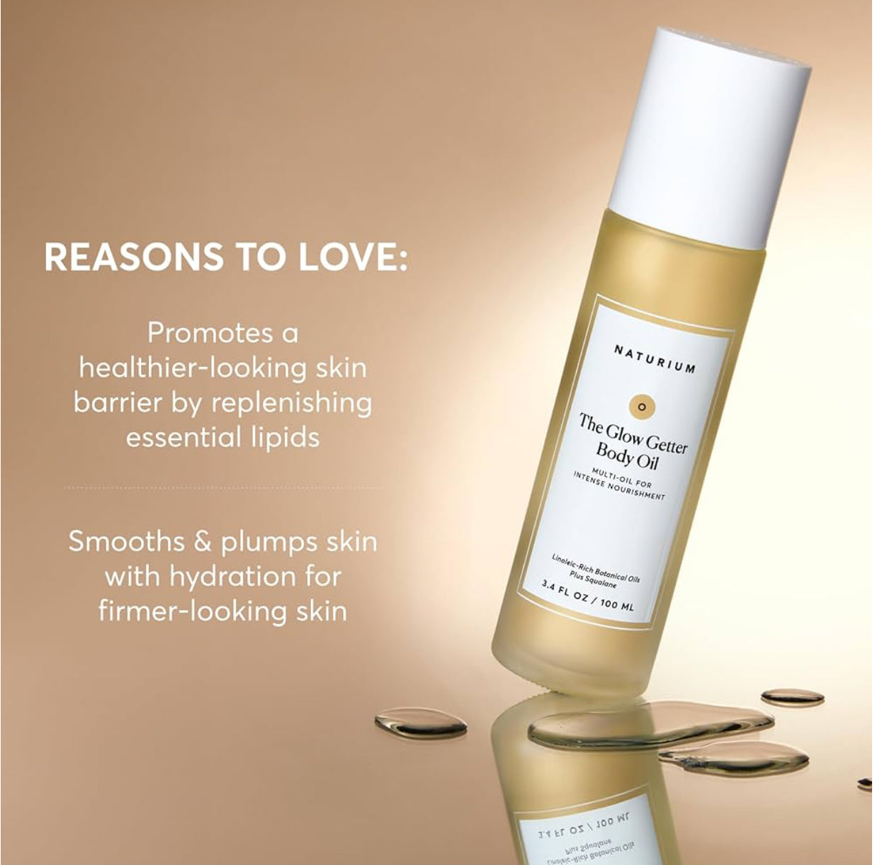 Naturium The Glow Getter Body Oil, Multi-Oil for Intense Nourishment, Hydrating & Moisturizing Formula, Vegan & Cruelty-Free, 3.4 oz/ 100ml NATURIUM