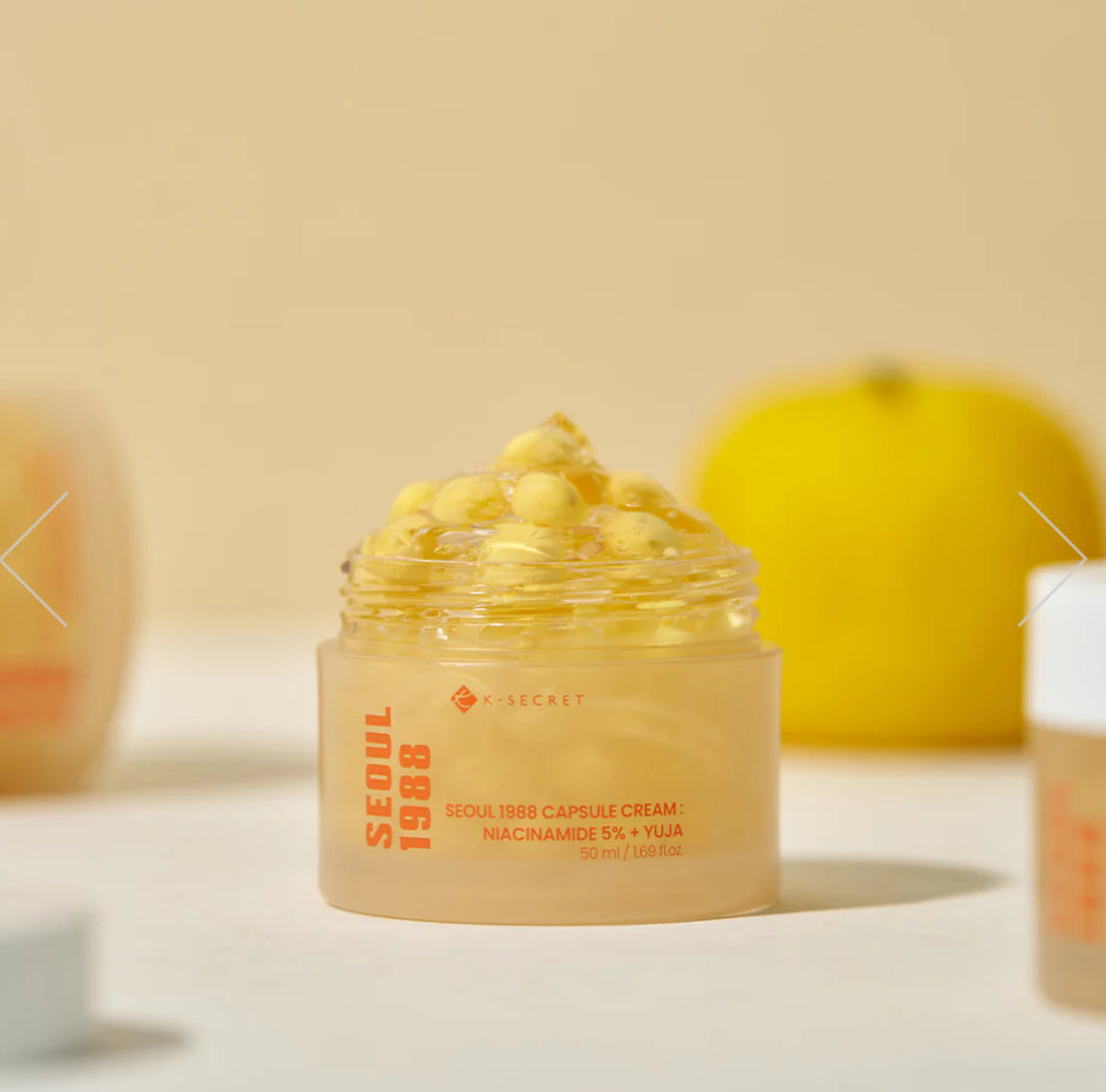 K Secret SEOUL 1988 Capsule Cream with Niacinamide 5% & Yuja Brightening Serum for Anti-aging Brightening Texture Improvement Hydration K Secrect