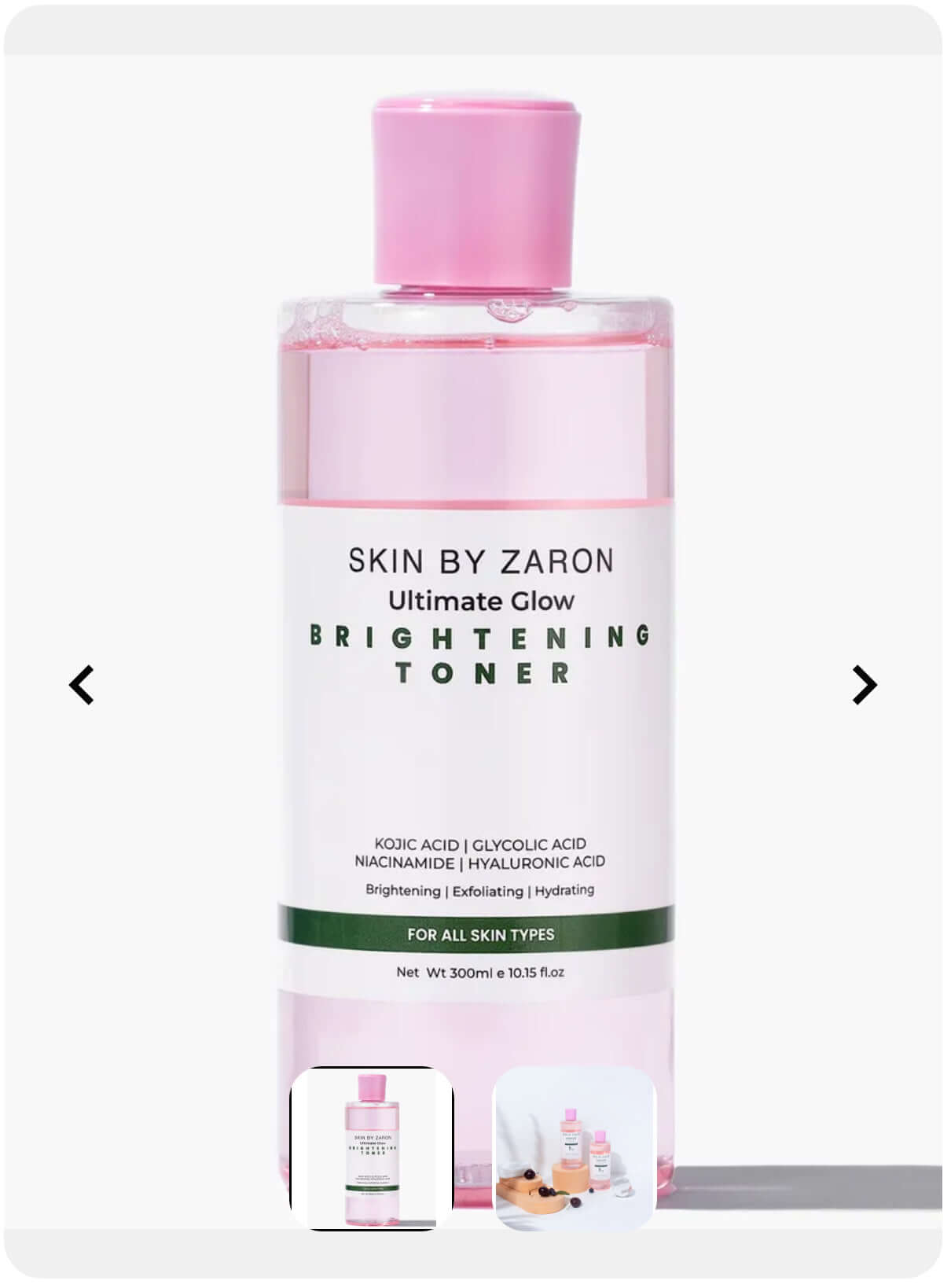 Skin by Zaron Ultimate Glow Brightening Toner -300ml Skin By Zaron