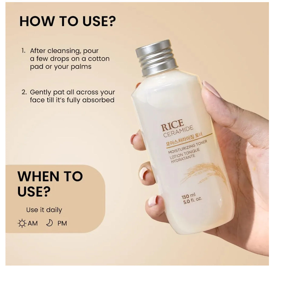 The Face Shop Rice & Ceramide Brightening & Moisturising Trio The Face Shop