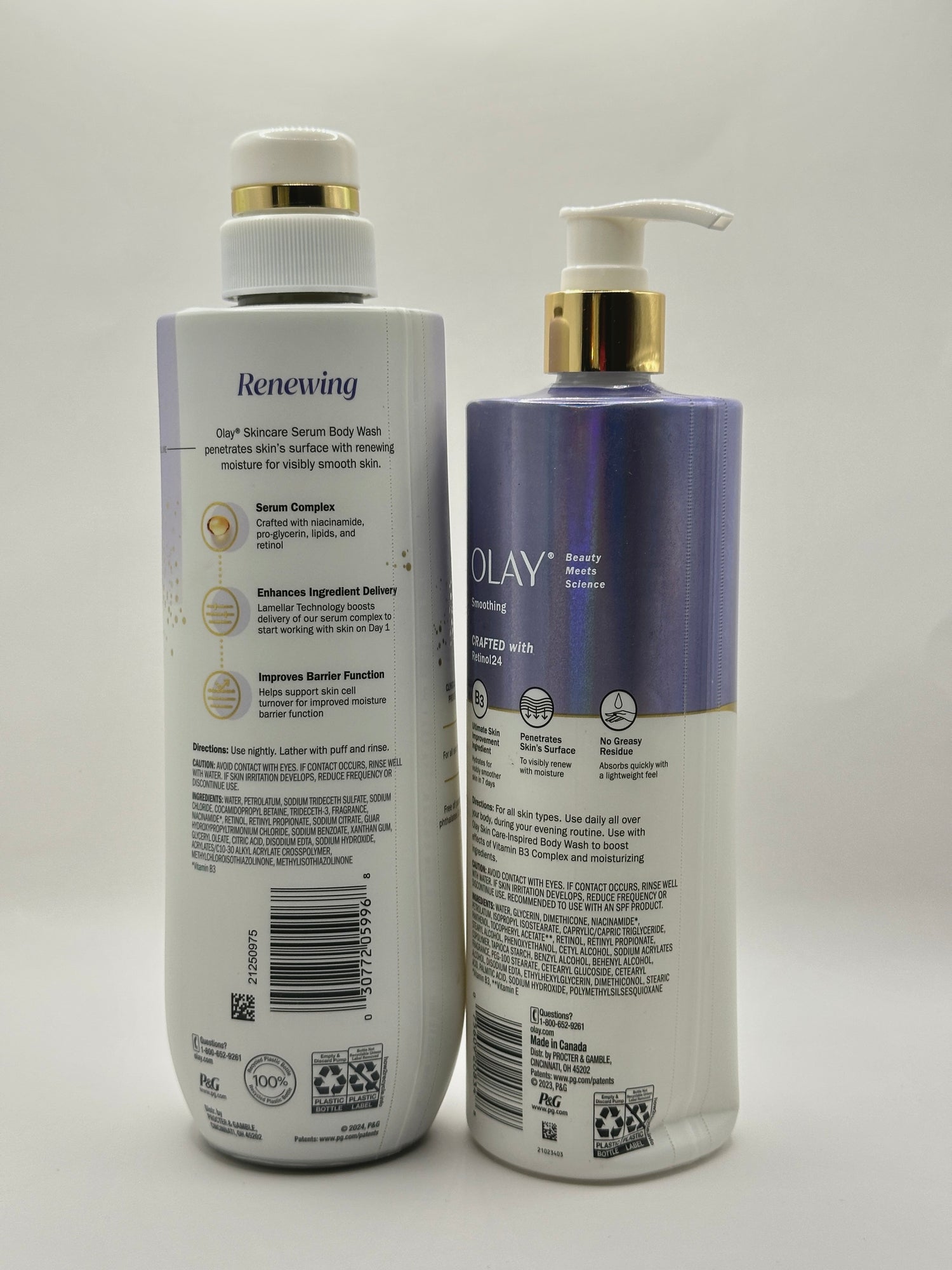 OLAY Retinol Body Lotion & Wash - 502ml & 591ml. OLAY