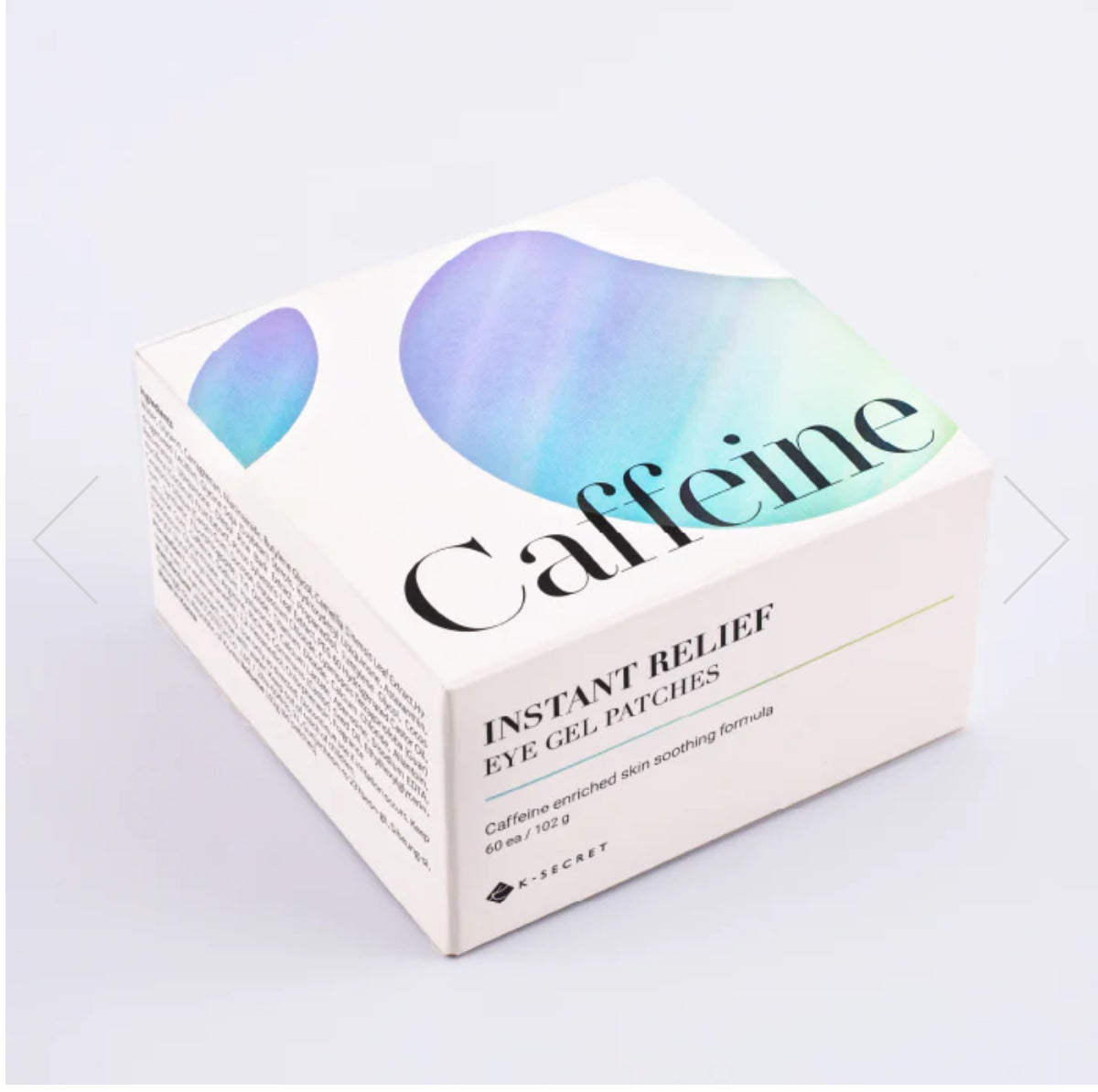 K-Secret Instant Relief Hydrogel Eye Gel Patches with Caffeine -60 Each for Skin Care Treatment with Caffeine Enriched Formula K Secrect