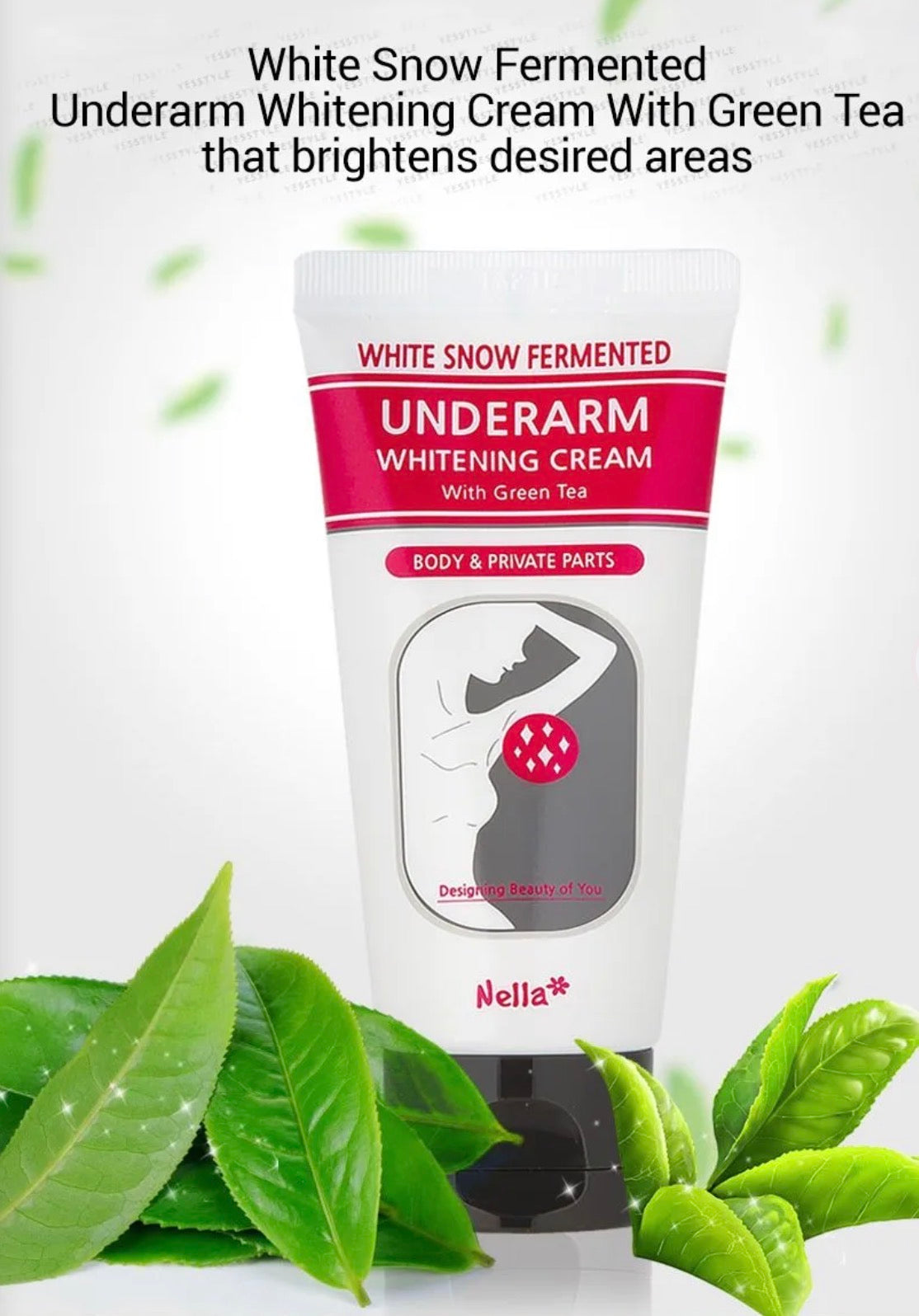 Nella - White Snow Fermented Underarm Whitening Cream With Green Tea Nella