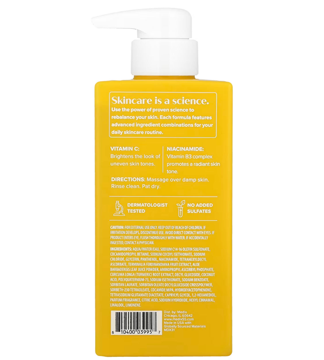 Medix 5.5 Vitamin C & Niacinamide Body Wash 444ml Medix