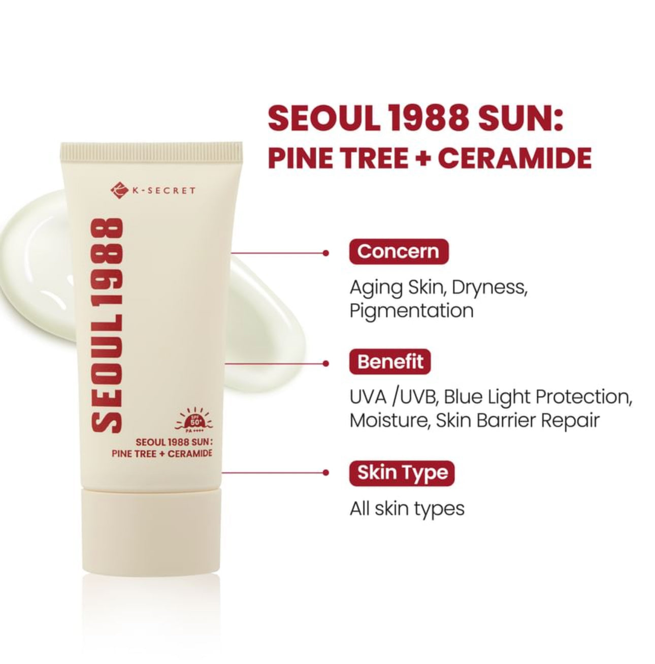 K-SECRET SEOUL1988 SUN: PINE TREE + CERAMIDE 50ml 21stCY