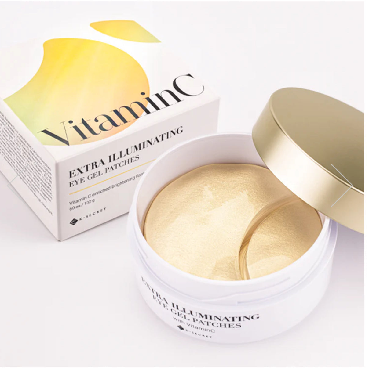 K-Secret Extra Illuminating Hydrogel Eye Gel Patches with Vitamin C -60 Each for Skin Care K Secrect