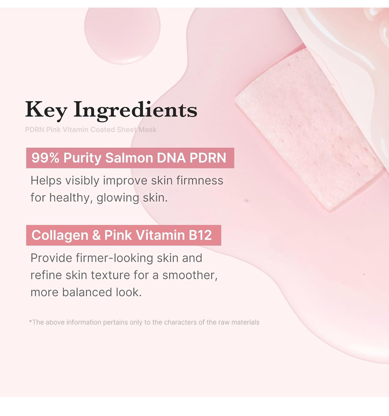 Medicube PDRN Pink Vita Coating Mask 22g {1 Sheet} - Collagen Infused Sheet for Dull & Dry Skin Care Medicube