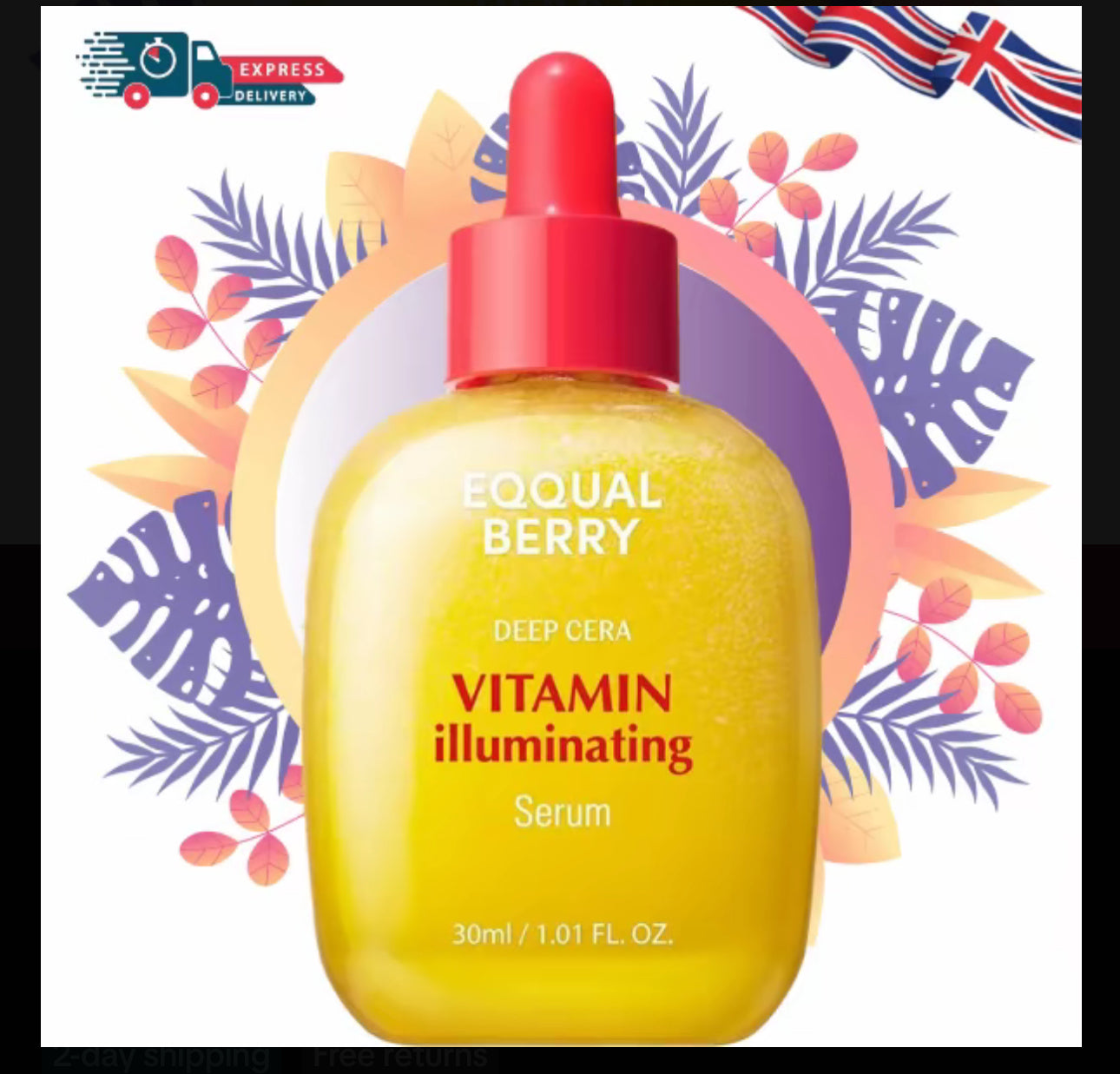 EQQUALBERRY Vitamin C illuminating Serum – Fade Dark Spots, Hydrate & Glow | 40% Acerola, Niacinamide & Hyaluronic Acid | Anti-Aging & Skin Repair – 30ml EQQUALBERRY