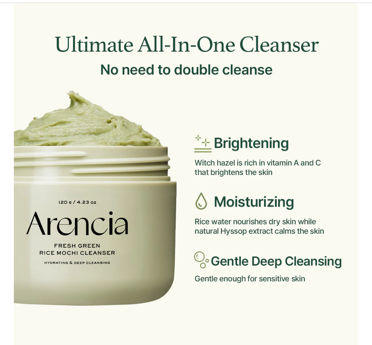 ARENCIA MOCH CLEANSERS Arencia