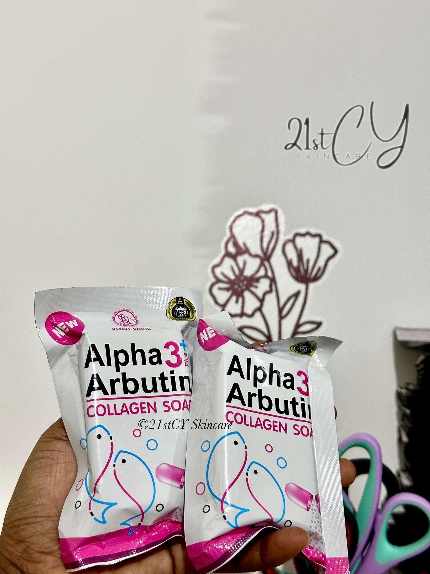 Alpha Arbutin Collagen Soap for brighter face -80g 21stCY