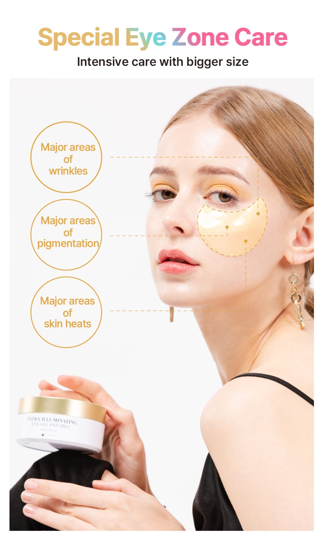 K-Secret Extra Illuminating Hydrogel Eye Gel Patches with Vitamin C -60 Each for Skin Care K Secrect