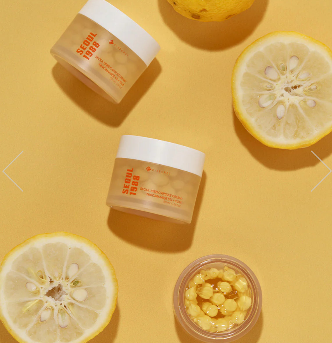 K Secret SEOUL 1988 Capsule Cream with Niacinamide 5% & Yuja Brightening Serum for Anti-aging Brightening Texture Improvement Hydration K Secrect