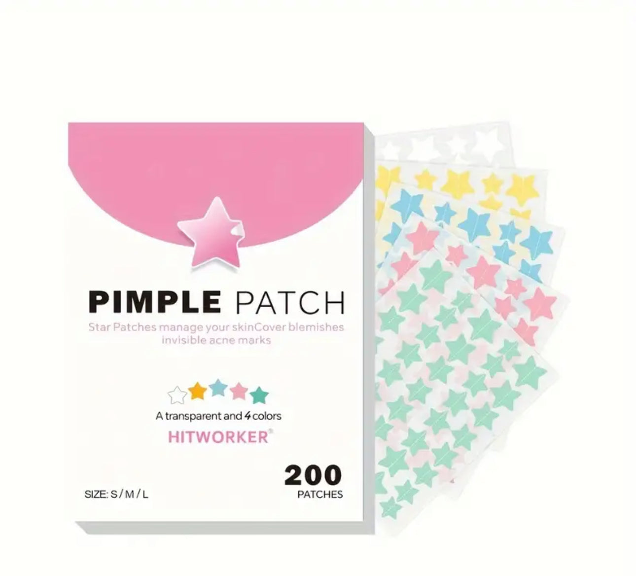 200 Count Hydrocolloid Acne Patches, -Adult Invisible Blemish Cover Stickers, Alcohol-Free, Cleansing Effect, Suitable for All Skin Types, Unscented 21stCY