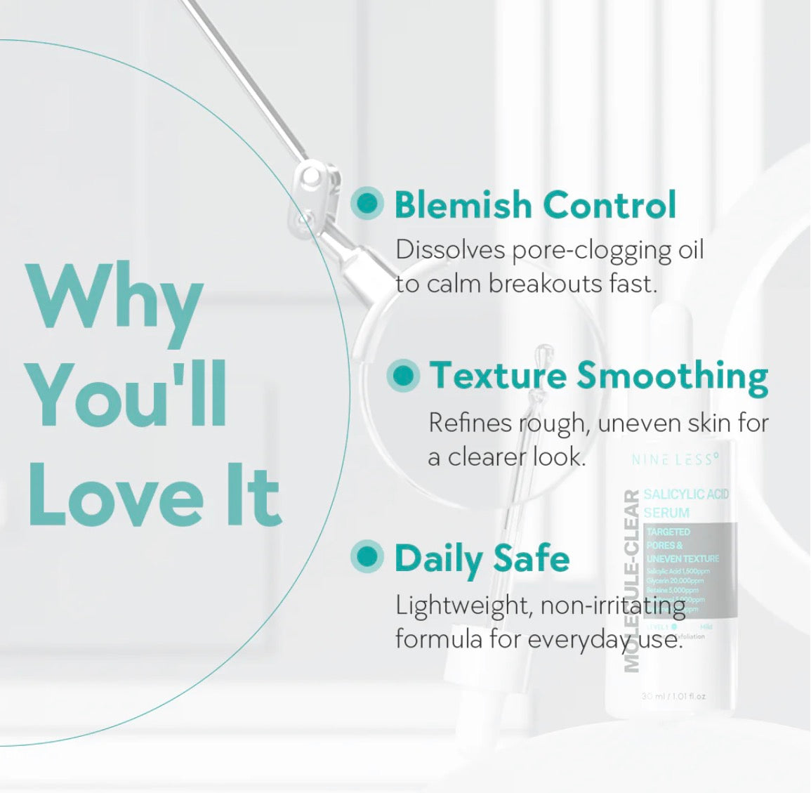 Nine Less Molecule-Clear Salicylic Acid Serum NINELESS