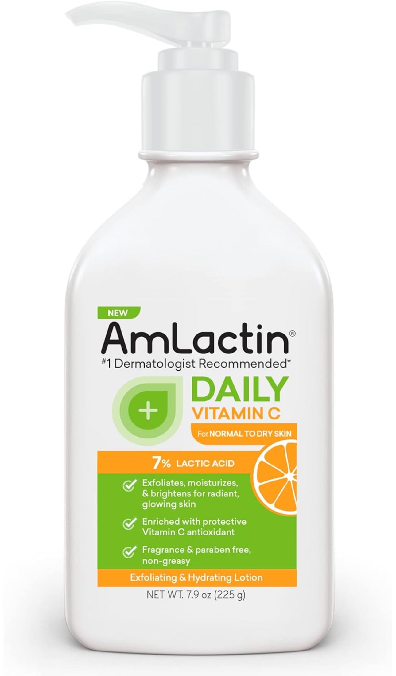 AmLactin Daily Vitamin C Body Lotion with 7% Lactic Acid.