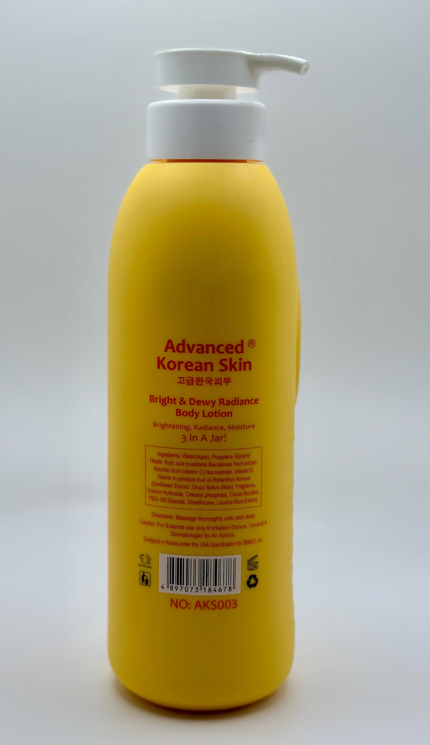 Advanced Korea Skin Bright & Clear Body Gel Wash & Lotion -1200ml & 500ml Adanced Korea Wash