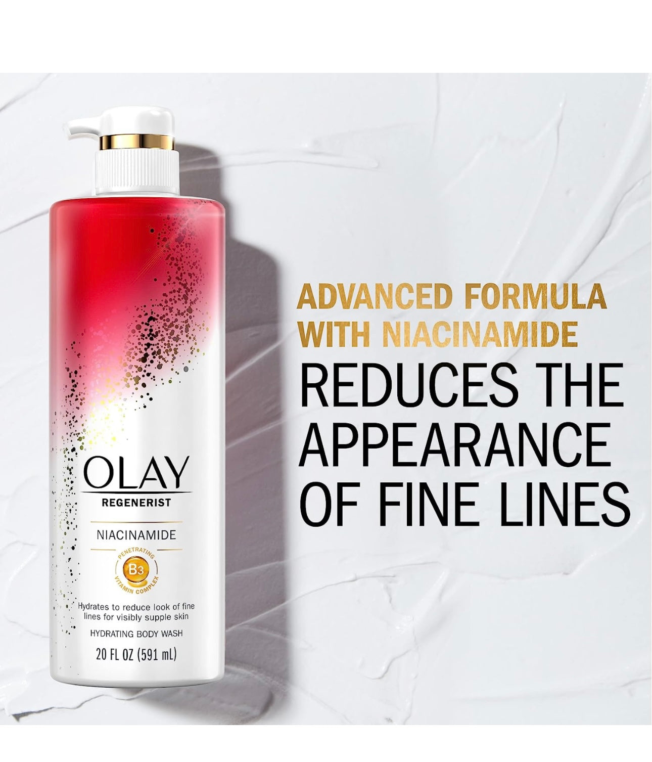Olay Age Defying Body Wash with Niacinamide, 591mL OLAY
