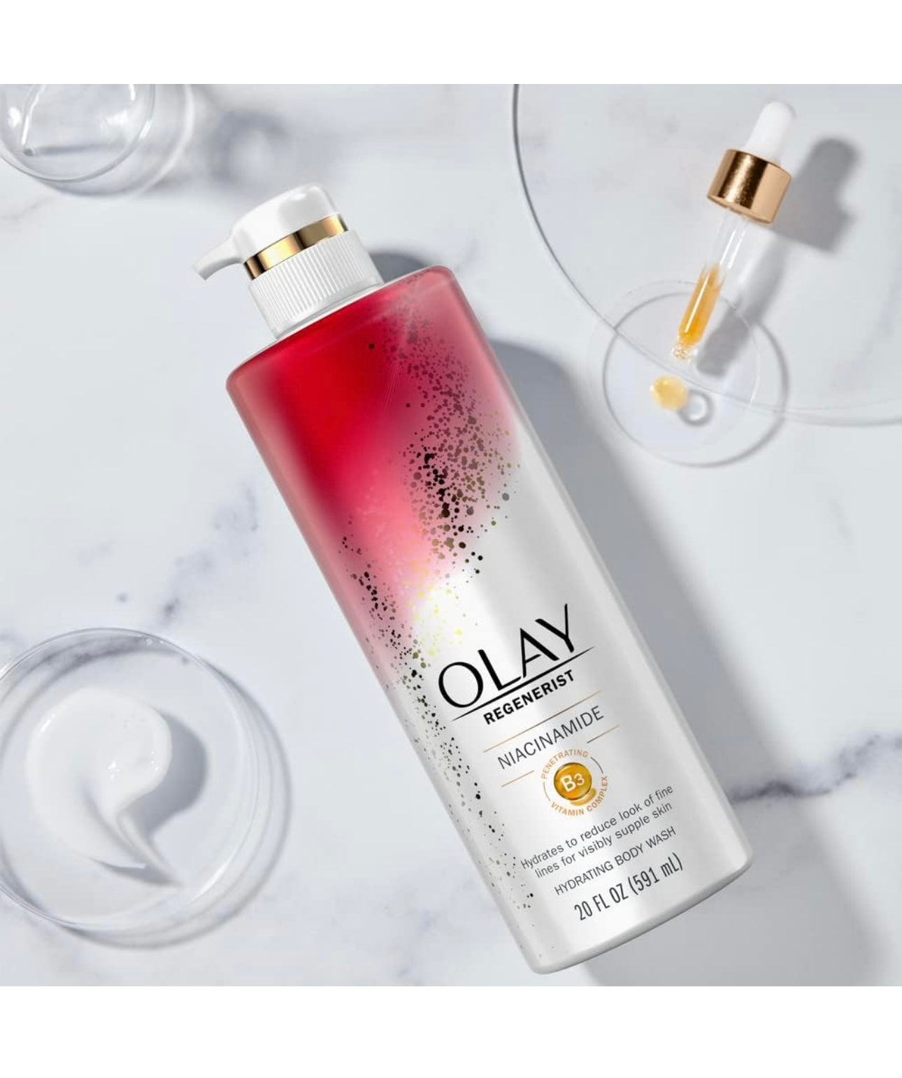 Olay Age Defying Body Wash with Niacinamide, 591mL OLAY