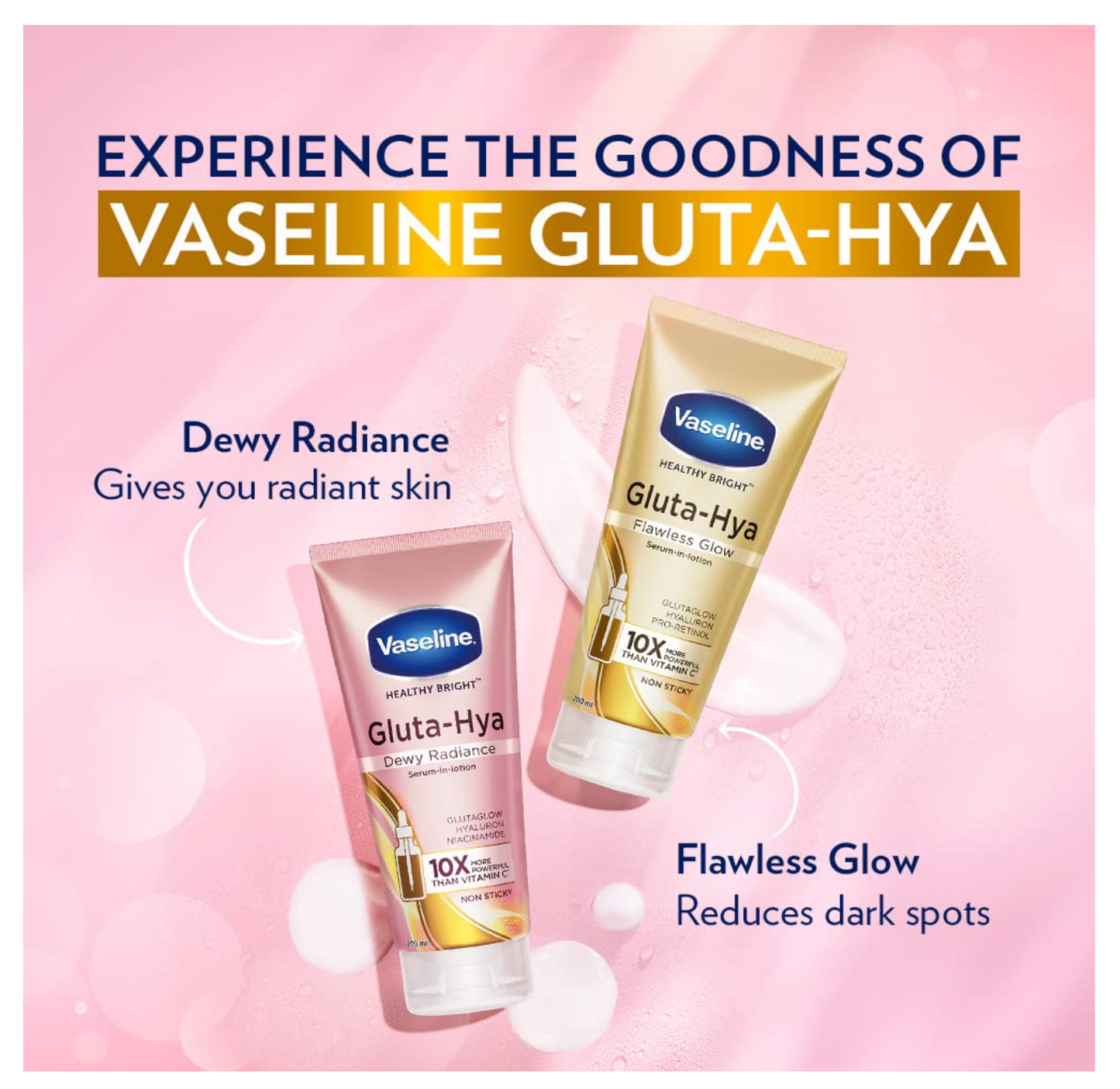 Vaseline Gluta-Hya , Serum-In-Lotion, Boosted With GlutaGlow,