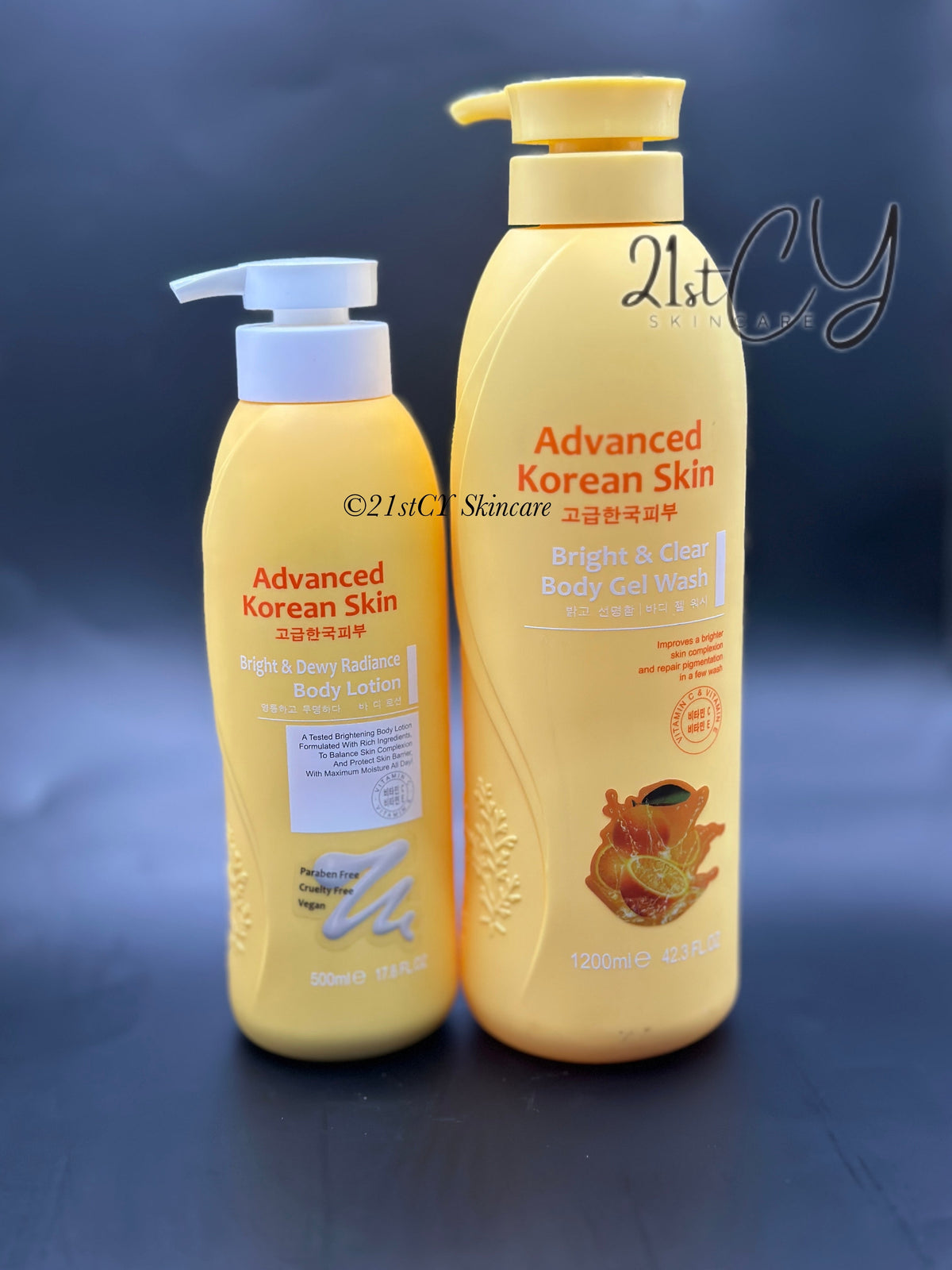 Advanced Korean Body Lotion & Gel Wash 1200ml & 500ml (A pack of 2) Advanced Korean