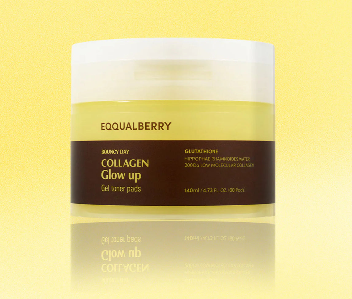 Equalberry Collagen Gel Toner Pads Bouncy Day Pore-tight Up 60 Pads 140ml with Nelumbium Speciosum Collagen Water EQQUALBERRY