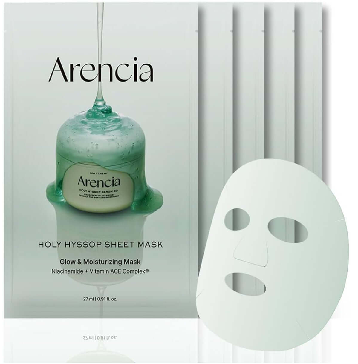 Arencia Holy Hyssop Sheet Mask 5 Pack Arencia