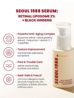 SEOUL 1988 Serum Retinal Liposome 2% + Black Ginseng 30ml K Secrect