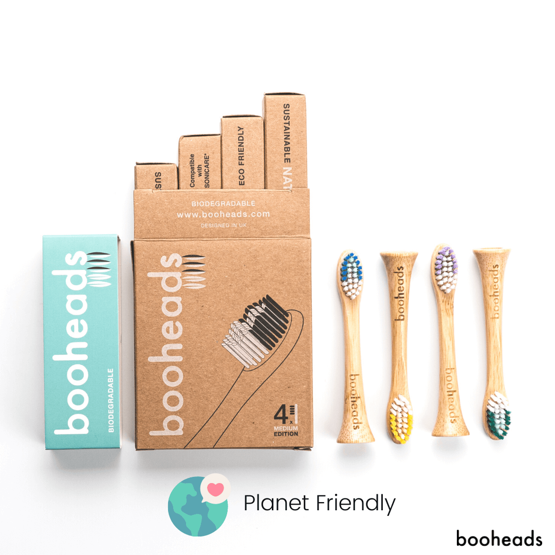 Soniboo - Bamboo Electric Toothbrush Heads Compatible with Sonicare* | Deep Clean 4PK Multi booheads