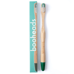 booheads - 1PK - Bamboo Toothbrushe - Green | Biodegradable, bamboo and plant-based booheads