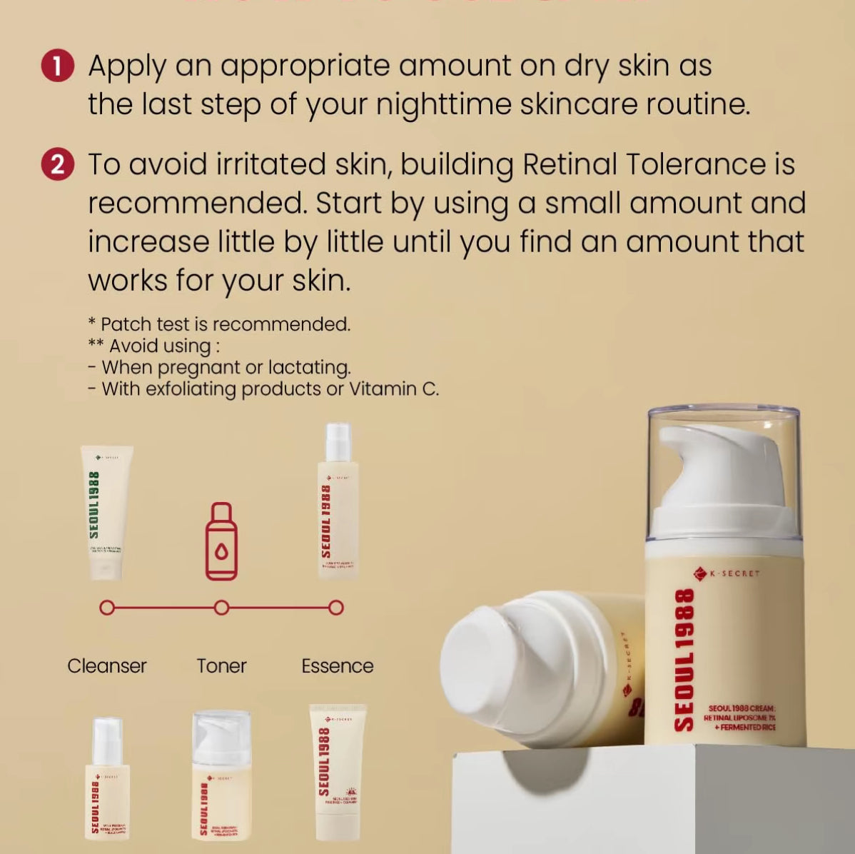 K-Secret Seoul 1988 Cream with Retinal Liposome & Fermented Rice for Anti-Aging & Brightening - 50ML K Secrect