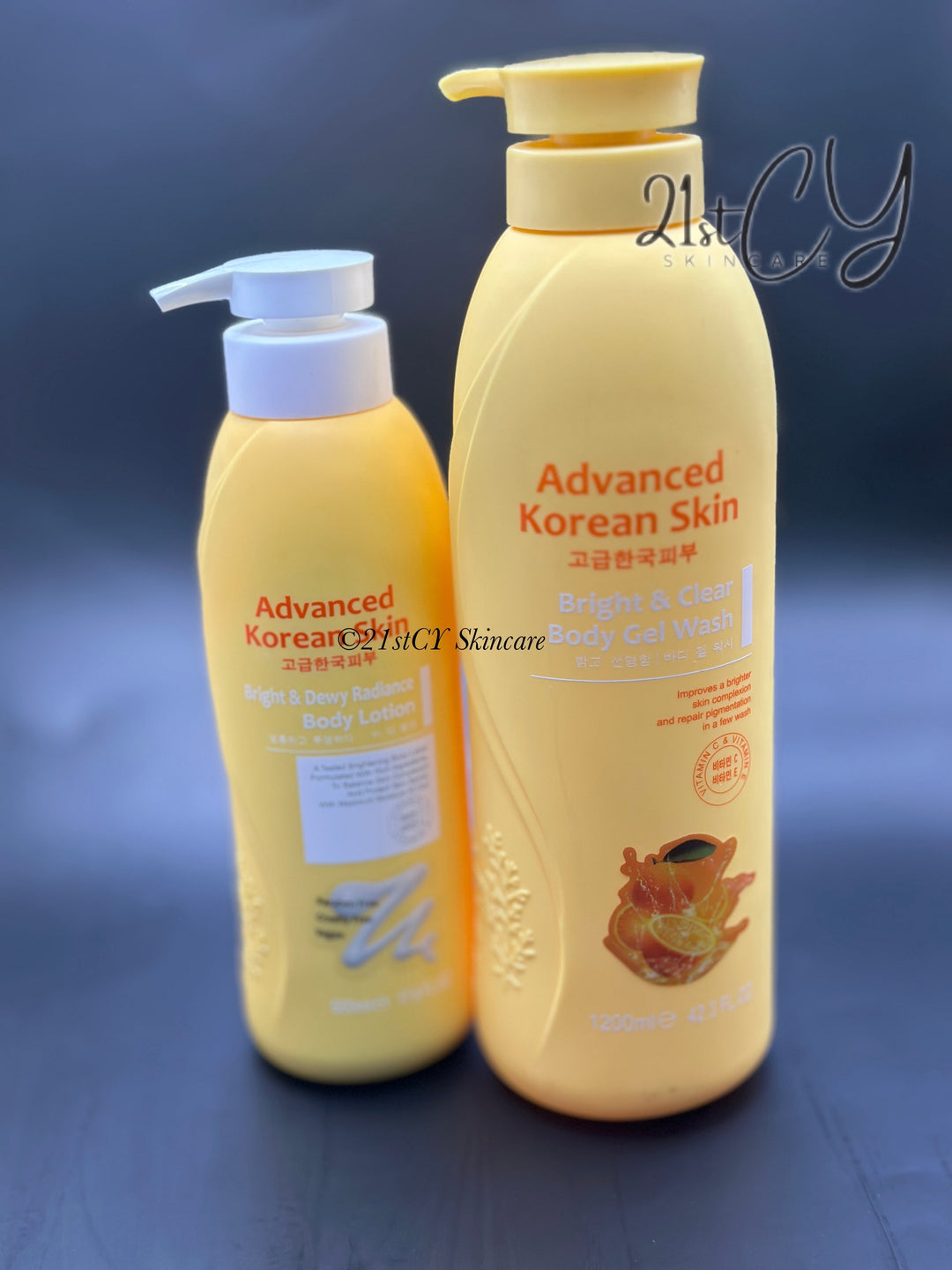Advanced Korean Body Lotion & Gel Wash 1200ml & 500ml (A pack of 2) Advanced Korean