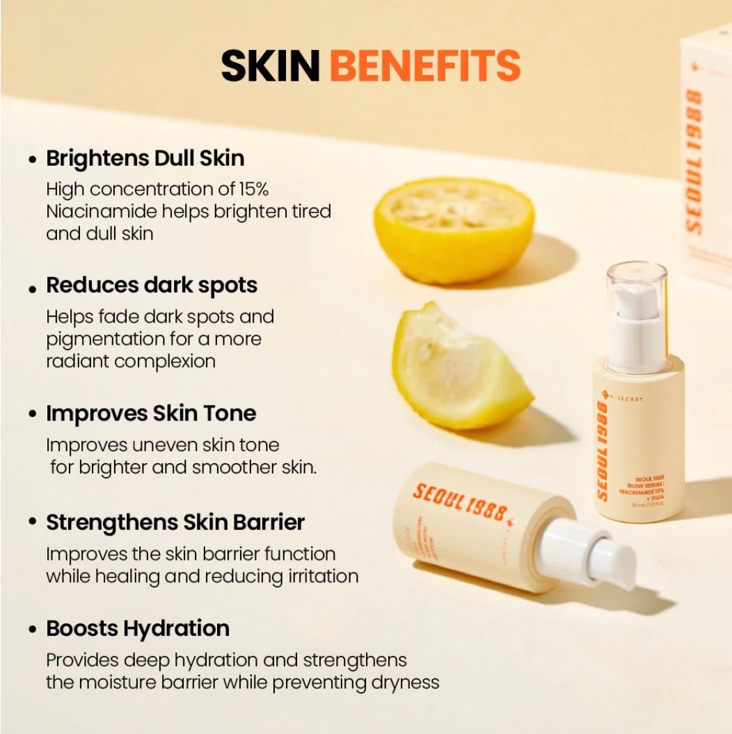 K-Secret SEOUL 1988 GLOW SERUM : NIACINAMIDE 15% + YUJA K Secrect