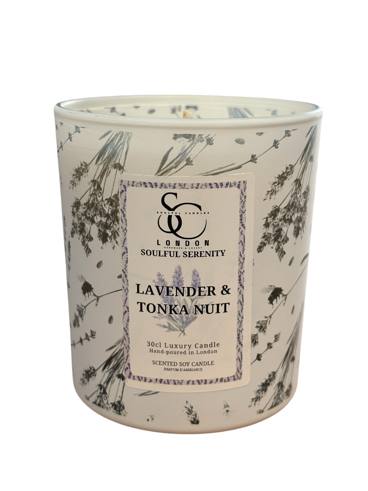 Lavender & Tonka Candle (30cl) – Soulful Serenity | Luxury Soy Wax, 40–45 hr Burn Soulful Candles Uk