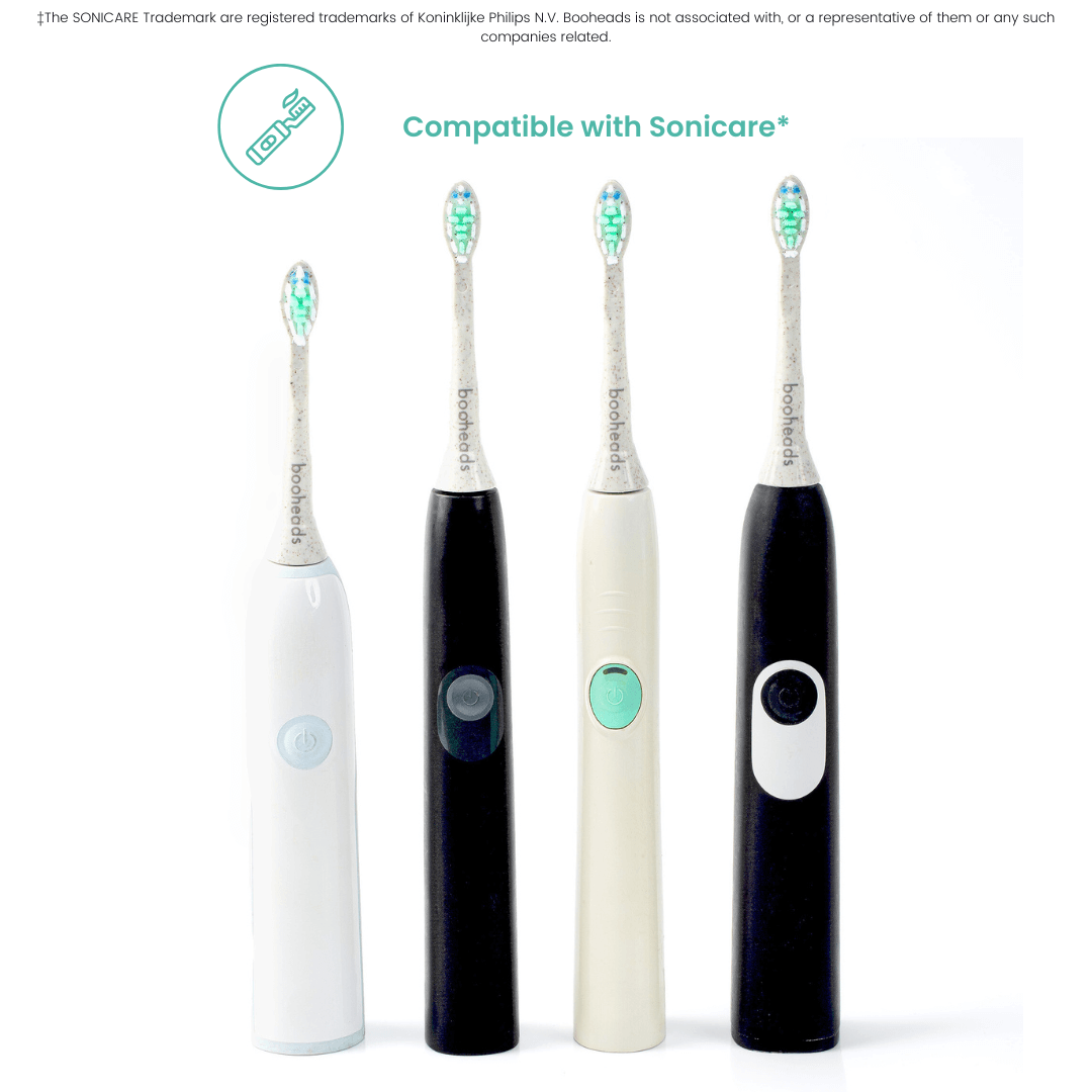 Sonibio - Plant Based Electric Toothbrush Heads Compatible with Sonicare* 4PK booheads