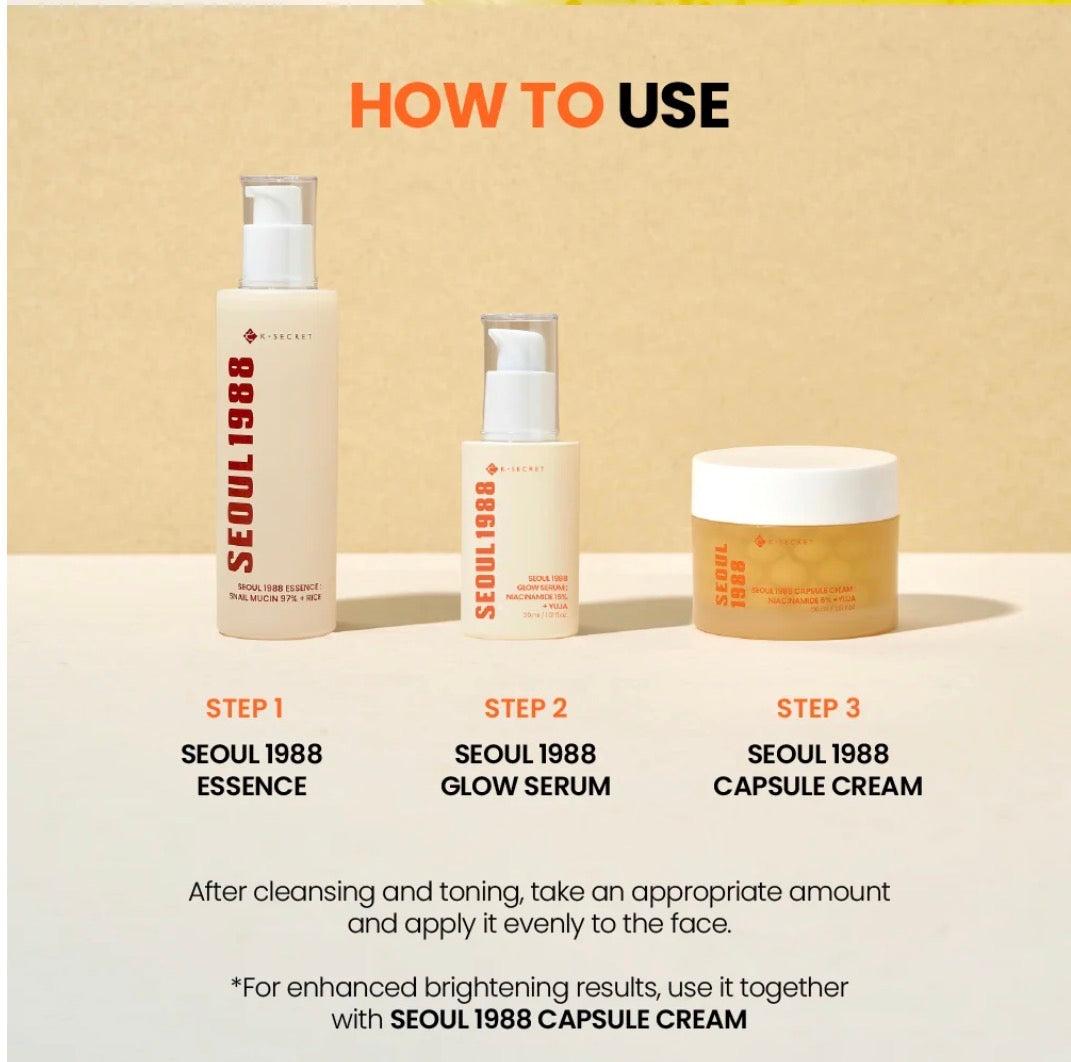 K-Secret SEOUL 1988 GLOW SERUM : NIACINAMIDE 15% + YUJA K Secrect