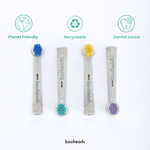 Oraboo - Wheat Straw Plant Based Electric Toothbrush Heads Compatible with OralB* 4PK booheads