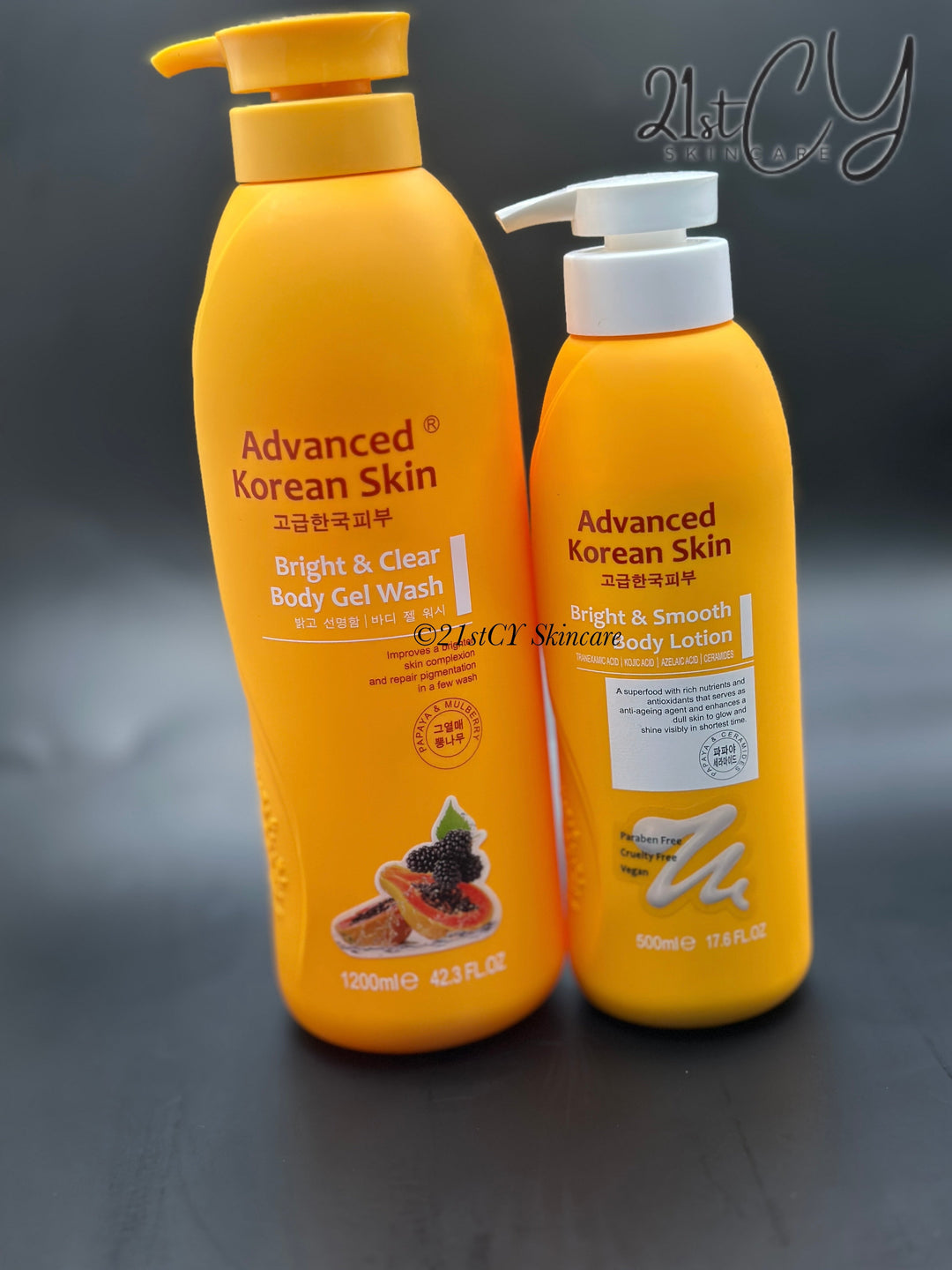 Advanced Korean Body Lotion & Gel Wash 1200ml & 500ml (A pack of 2) Advanced Korean