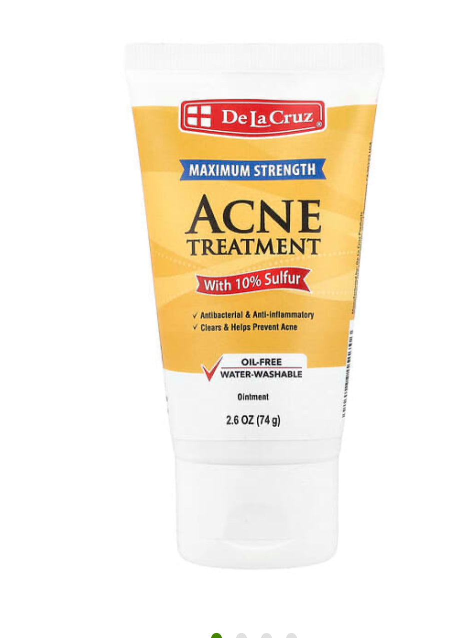 De la Cruz Acne Remedy ointment with 10% Sulfur De la Cruz