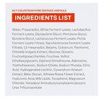 Ingredients list for PURCELL 24/7 Colostrum Pore Defence Ampoule with PIXELL BIOM including natural extracts and active compounds.