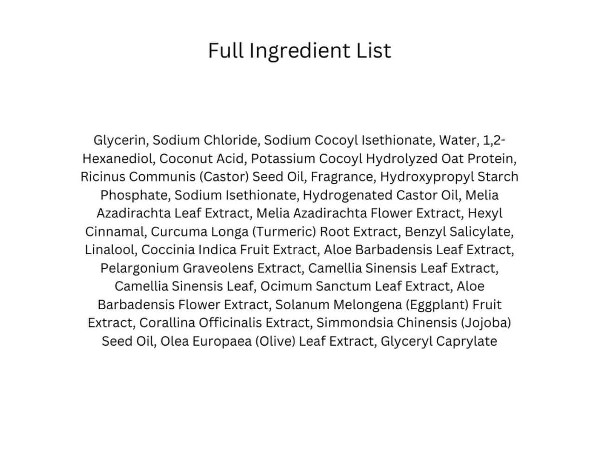 Full ingredient list for Arencia Fresh Cloud Body & Scalp Scrub-Lavender & Pear.