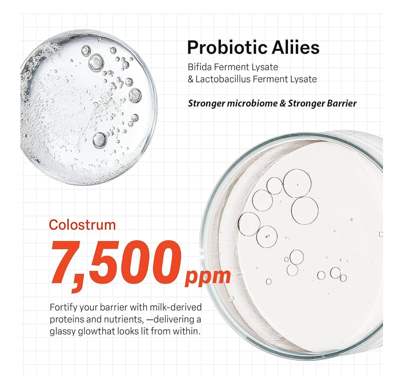 PURCELL 24/7 Colostrum Pore Defence Ampoule with PIXELL BIOM showcasing probiotics and colostrum benefits.