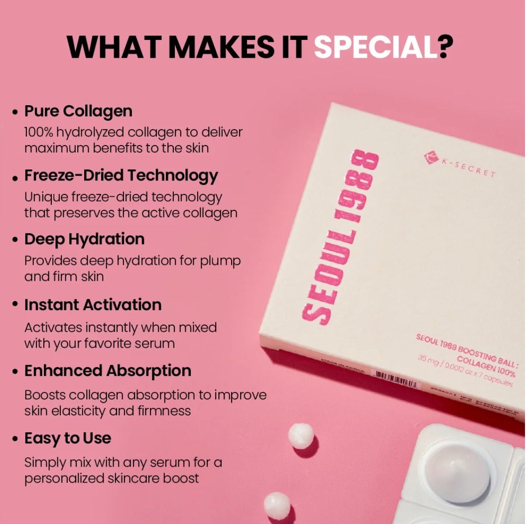 SEOUL 1988 BOOSTING BALL : COLLAGEN 100% K Secrect